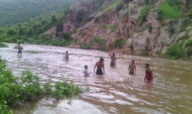 अलवर: बारिस के बाद रूपारेल में आया पानी