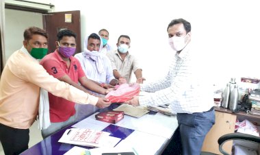 पांडुपोल भरतरी धाम मेले को स्थगित की सूचना बाबत एसडीएम से मिले प्रतिनिधि