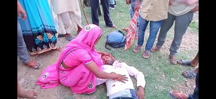 बाइक स्लिप होने से एक व्यक्ति हुआ गंभीर रूप से घायल प्राथमिक उपचार के बाद किया जिला अस्पताल भरतपुर रैफर