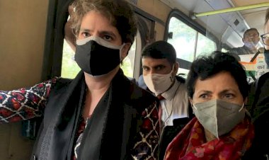 किसानों के लिए कांग्रेस का मोर्चा निकालने पर प्रियंका गांधी को लिया हिरासत में