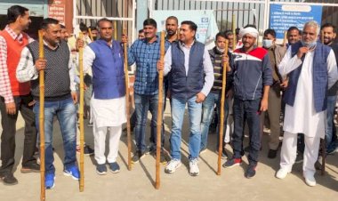 शपथ पत्र ले स्टेडियम पहुंचे बलजीत यादव विधायक बोले की अब आरपार की लड़ाई होगी