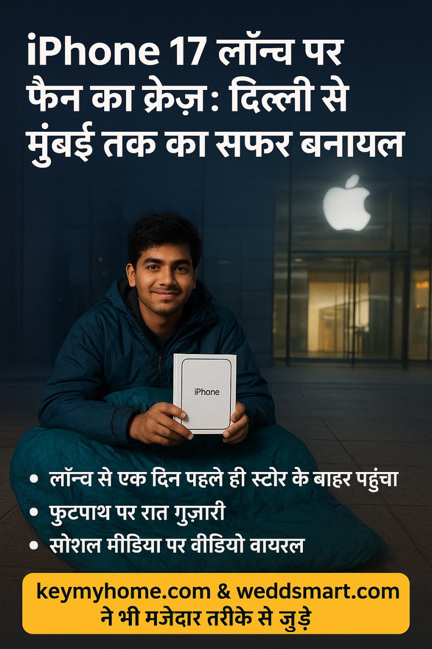 iPhone 17 लॉन्च पर फैन का क्रेज़: दिल्ली से मुंबई तक का सफर बना वायरल