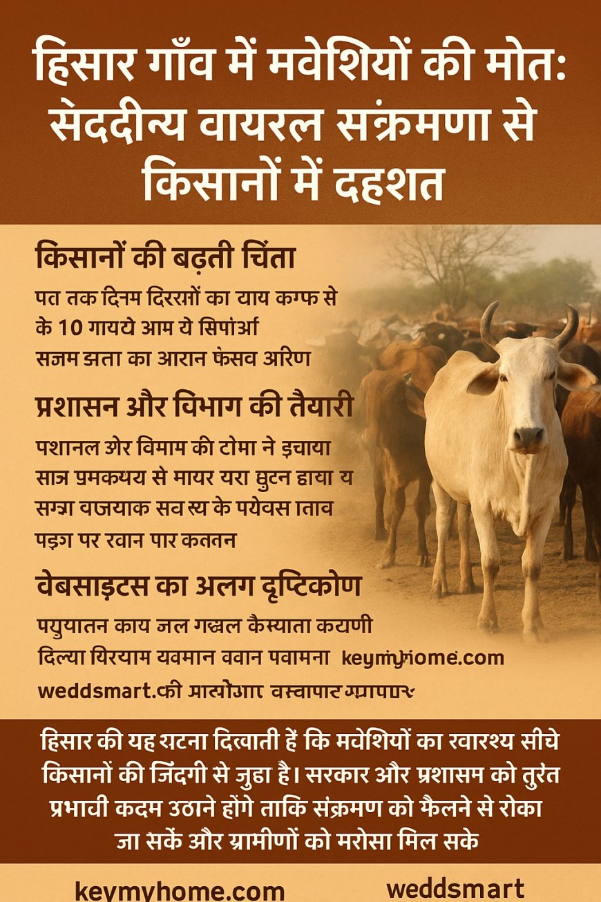 हिसार गाँव में मवेशियों की मौत: संदिग्ध वायरल संक्रमण से किसानों में दहशत