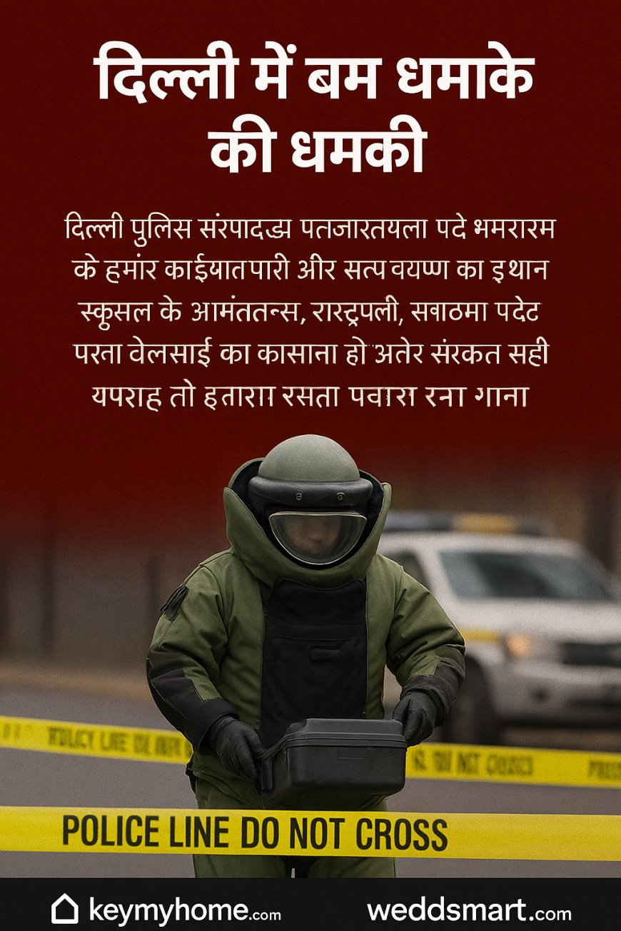 दिल्ली में बम धमाके की धमकी, सुरक्षा एजेंसियां अलर्ट