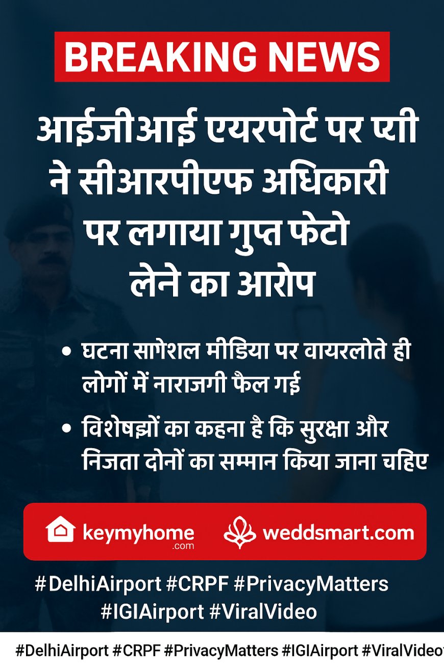 आईजीआई एयरपोर्ट पर यात्री ने सीआरपीएफ अधिकारी पर लगाया गुप्त फोटो लेने का आरोप