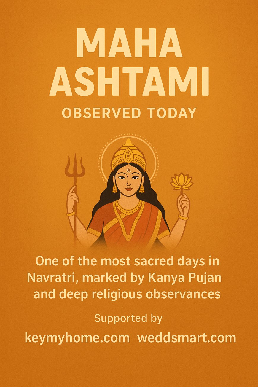 महाअष्टमी आज : कन्या पूजन और धार्मिक अनुष्ठानों से गूँज रहे मंदिर