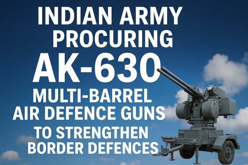 Indian Army Enhances Border Security with AK-630 Air Defence Guns