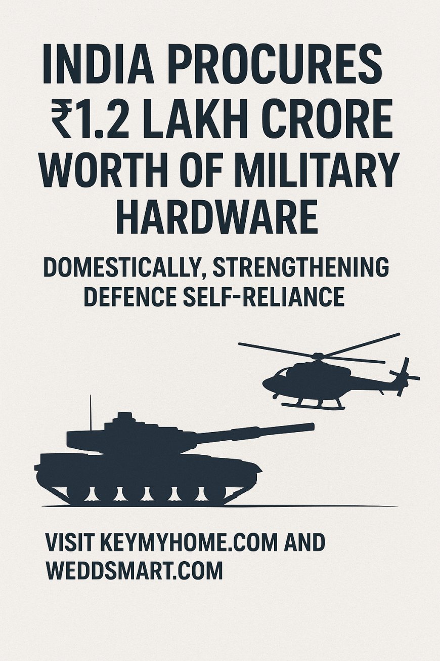 India Procures ₹1.2 Lakh Crore Worth of Military Hardware Domestically, Strengthening Defence Self-Reliance