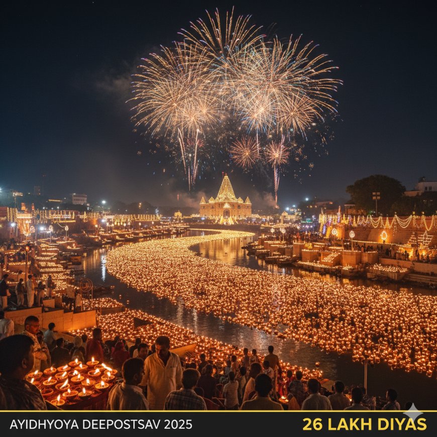 Ayodhya Deepotsav 2025: A Grand Celebration to Illuminate the Saryu with 26 Lakh Diyas