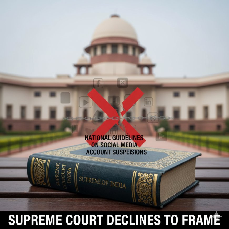 Supreme Court Declines to Frame National Guidelines on Social Media Account Suspensions