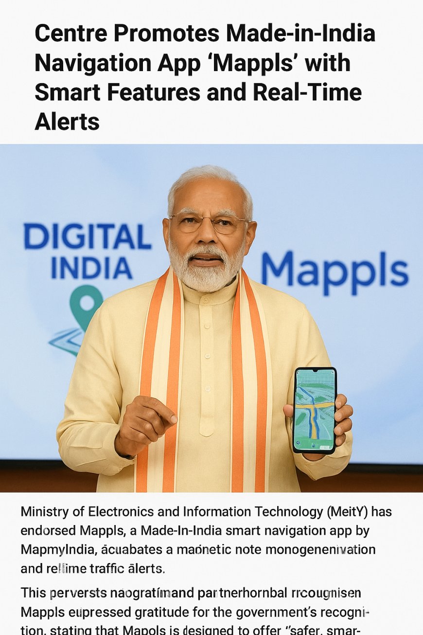 Centre Promotes Made-in-India Navigation App ‘Mappls’ with Smart Features and Real-Time Alerts