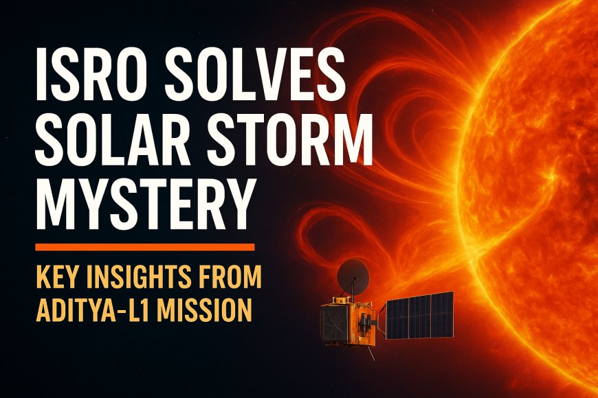 ISRO Solves Solar Storm Mystery: New Insights from the Aditya-L1 Mission