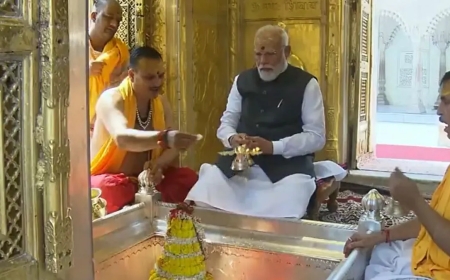 काशी विश्वनाथ मंदिर में पीएम मोदी, वैदिक मंत्रोच्चार के साथ की पूजा